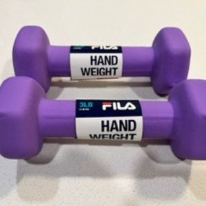 Brand New Fila 3 Pound Neoprene Dumbbells - Set of 2